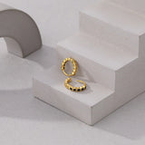 925 Sterling Silver Zircon Hoop Earrings for Women Fine Jewelry