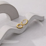 925 Sterling Silver Zircon Hoop Earrings for Women Fine Jewelry