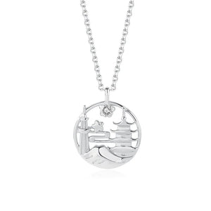 925 Silver City Necklace Pendants Chains Fine Jewelry
