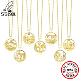 925 Silver City Necklace Pendants Chains Fine Jewelry