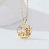 925 Silver City Necklace Pendants Chains Fine Jewelry