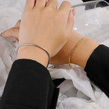 925 Sterling Silver Snake Bone Bracelet Women's Gothic Style