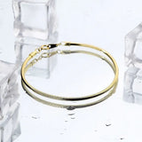 925 Sterling Silver Snake Bone Bracelet Women's Gothic Style