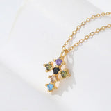 925 Sterling Silver Zircon Cross Pendant Necklace for Women