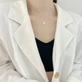 925 Sterling Silver Water Drop Pendant Necklace Dainty Accessory
