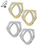 925 Silver Geometric Stud Earrings Texture Design for Women