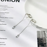925 Sterling Silver Drop Earrings for Women, Personalized Chain Earings