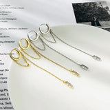 925 Sterling Silver Drop Earrings for Women, Personalized Chain Earings