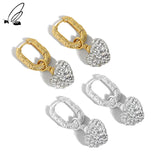 925 Silver Drop Earrings Minimalist Dangle Zircon Gothic Earings