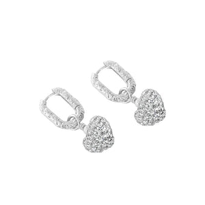 925 Silver Drop Earrings Minimalist Dangle Zircon Gothic Earings