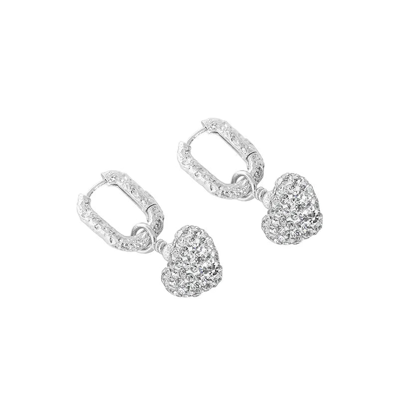 925 Silver Drop Earrings Minimalist Dangle Zircon Gothic Earings