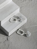925 Silver Drop Earrings Minimalist Dangle Zircon Gothic Earings