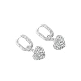 925 Silver Drop Earrings Minimalist Dangle Zircon Gothic Earings