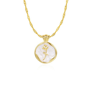 925 Silver Flower Necklace Chains Women Pendants Jewelry