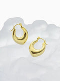 925 Sterling Silver Circle K-pop Earring Women Minimalist Accessory