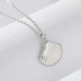 925 Silver Scallop Shell Pendant Necklace Women Jewelry