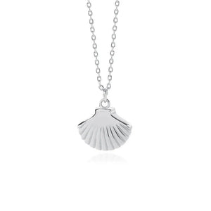 925 Silver Scallop Shell Pendant Necklace Women Jewelry