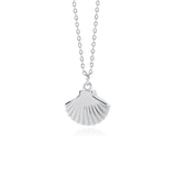 925 Silver Scallop Shell Pendant Necklace Women Jewelry