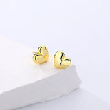 925 Sterling Silver Heart Small Stud Earrings For Women