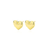 925 Sterling Silver Heart Small Stud Earrings For Women