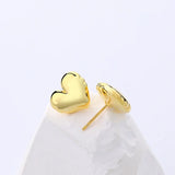 925 Sterling Silver Heart Small Stud Earrings For Women