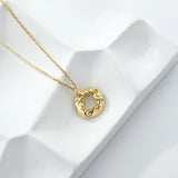 925 Sterling Silver Hollow Pendants Necklace For Women Clavicle Chain