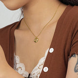 925 Sterling Silver Hollow Pendants Necklace For Women Clavicle Chain