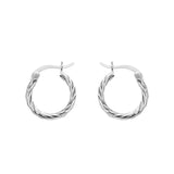 925 Sterling Silver Hoops Earrings Minimalist Gothic Piercing Fine Jewelry