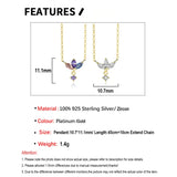 925 Silver Horse Eye Pendant Zircon Necklace Women Jewelry