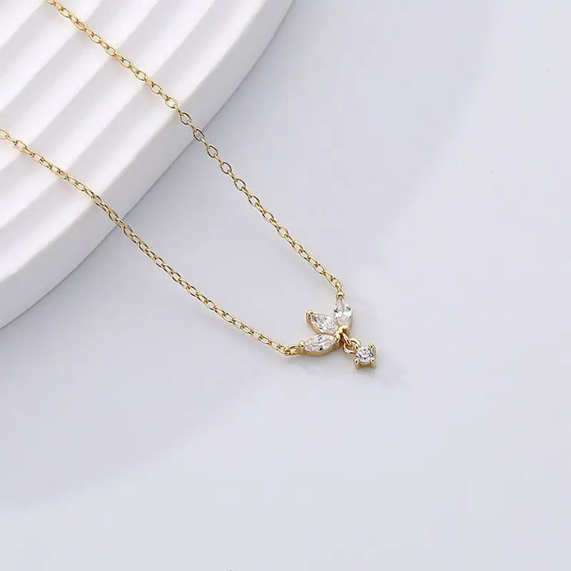 925 Silver Horse Eye Pendant Zircon Necklace Women Jewelry