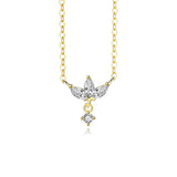 925 Silver Horse Eye Pendant Zircon Necklace Women Jewelry