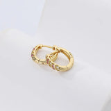 S'STEEL 925 Sterling Silver Hoop Earrings Colorful Zircon Inlay