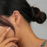 925 Sterling Silver Love Heart Hoop Earrings Women's Trending Jewelry