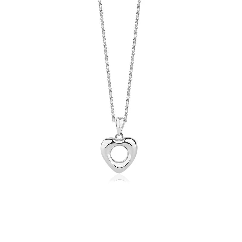 925 Sterling Silver Heart Pendant Necklace Minimalist Jewelry