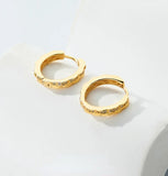 925 Silver Zircon Huggie Earrings - Women's Jewelry