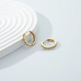 925 Silver Zircon Huggie Earrings - Women's Jewelry