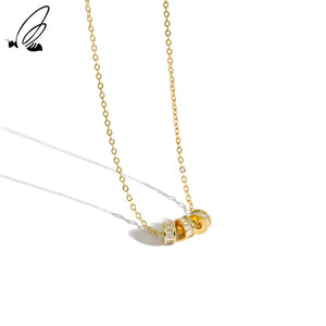 925 Silver Necklace Round Zircon Pendant Choker Jewelry