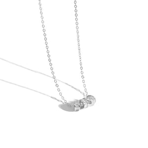 925 Silver Necklace Round Zircon Pendant Choker Jewelry