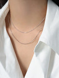 925 Sterling Silver Necklace Gift For Women's Minimalist Boho Ins Niche Chain