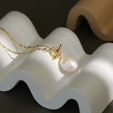 925 Sterling Silver Baroque Freshwater Pearl Pendant Necklace