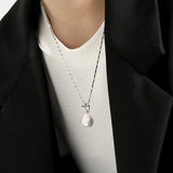 925 Sterling Silver Baroque Freshwater Pearl Pendant Necklace