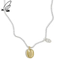 925 Sterling Silver Freshwater Pearl Bead Pendant Necklace