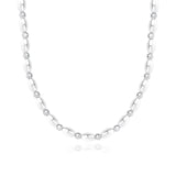 925 Sterling Silver Olive Beads Necklace For Women Choker Pearl Collar Chain