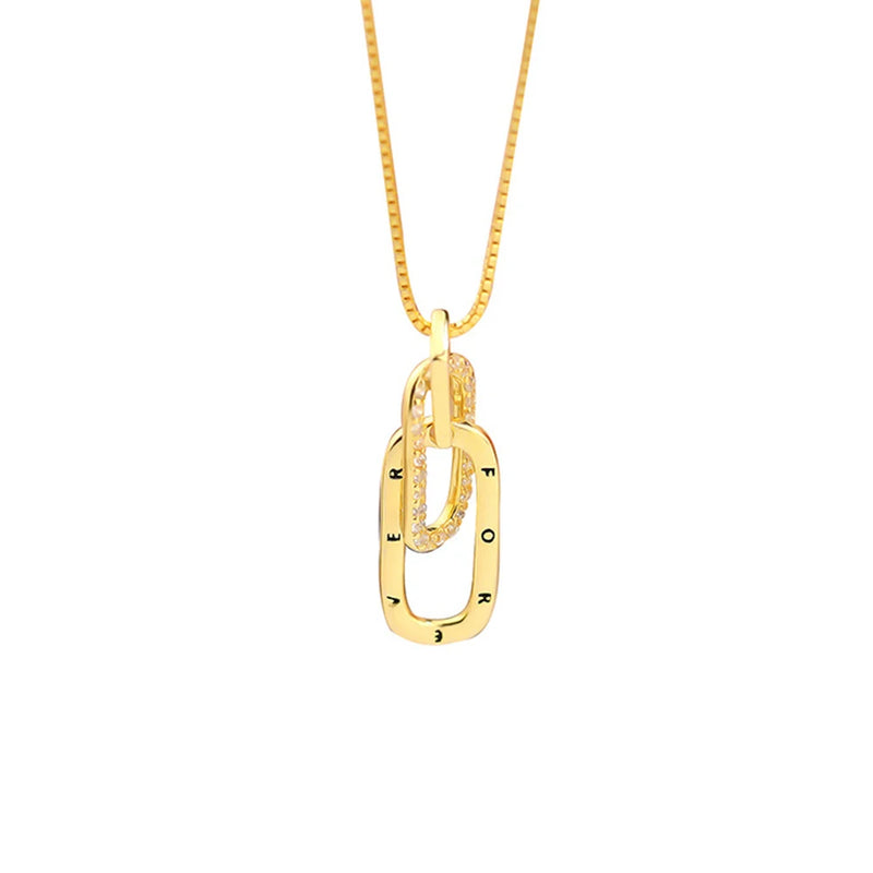 S'STEEL 925 Sterling Silver Zircon Pendant Necklace for Women