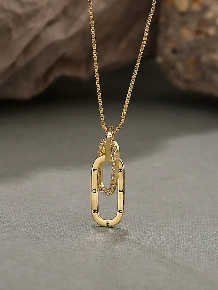 S'STEEL 925 Sterling Silver Zircon Pendant Necklace for Women