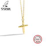 S'STEEL 925 Sterling Silver Cross Necklace for Women