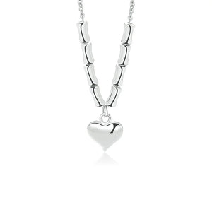 925 Silver Personalized Love Heart Pendant Necklace For Women