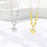 925 Silver Personalized Love Heart Pendant Necklace For Women
