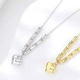 925 Silver Personalized Love Heart Pendant Necklace For Women