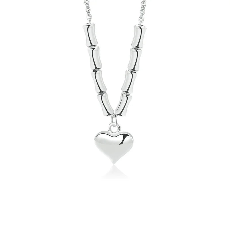 925 Silver Personalized Love Heart Pendant Necklace For Women